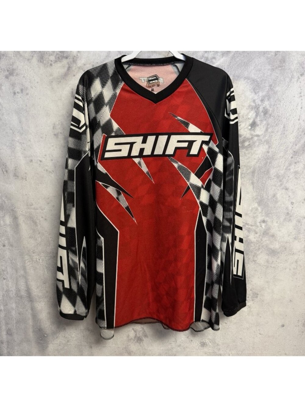 Shift Rise Against Motocross Racing Jersey Mens XL Red Long Sleeve